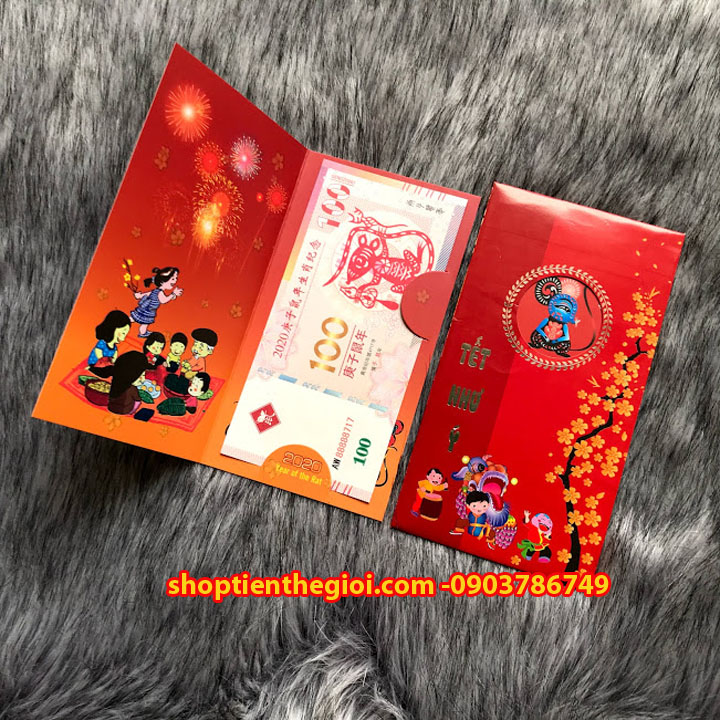 Tiền Lưu Niệm Macao 100 Dola Hình Con Chuột 2020